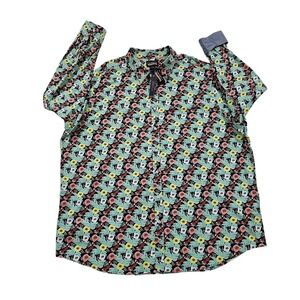 NWT Cremieux Floral Skull Stretch Button‎ Down Shirt Men's 4XLT